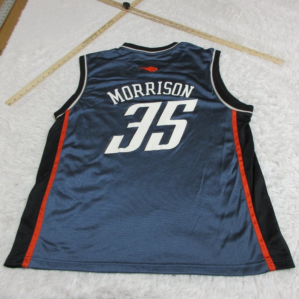 VINTAGE Adidas Charlotte Bobcats Adam Morrison Jersey Large Adult Blue Mens 35